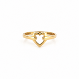 14K Gold Open Heart Band