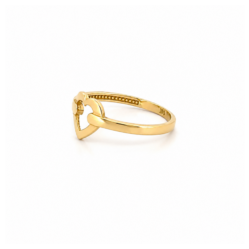 14K Gold Open Heart Band