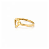 14K Gold Open Heart Band