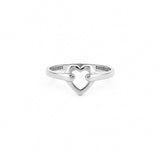 14K Gold Open Heart Band