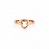 14K Gold Open Heart Band