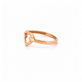 14K Gold Open Heart Band