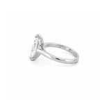 14K Gold Lab Grown Marquise Solitaire Engagement Ring