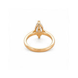 14K Gold Lab Grown Marquise Solitaire Engagement Ring