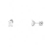 14K Gold 2.00 Carat Lab Grown Radiant Diamond Stud Earrings