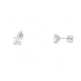 14K Gold 2.00 Carat Lab Grown Asscher Diamond Stud Earrings