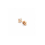 14K Gold 2.00 Carat Lab Grown Asscher Diamond Stud Earrings