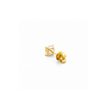 14K Gold 2.00 Carat Lab Grown Asscher Diamond Stud Earrings