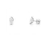 14K Gold 2.00 Carat Lab Grown Marquise Diamond Stud Earrings