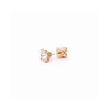 14K Gold 2.00 Carat Lab Grown Cushion Diamond Stud Earrings