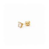 14K Gold 2.00 Carat Lab Grown Cushion Diamond Stud Earrings