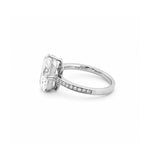 14K Gold Lab Grown Radiant Double Wire Engagement Ring