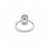 14K Gold Lab Grown Radiant Double Wire Engagement Ring