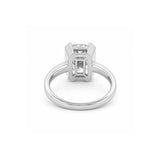 14K Gold Lab Grown Radiant Open Bezel Solitaire Engagement Ring