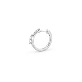 14K Gold Lab Grown Marquise Prong Set Diamond Huggies