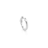 14K Gold Lab Grown Marquise Prong Set Diamond Huggies