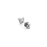 14K Gold 2.00 Carat Lab Grown Heart Diamond Stud Earrings