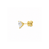 14K Gold 2.00 Carat Lab Grown Heart Diamond Stud Earrings