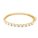 14K Gold 3.5MM Lab Grown Oval Tennis Bracelet