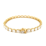 14K Gold 3.5MM Lab Grown Oval Tennis Bracelet