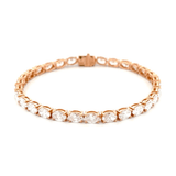 14K Gold 3.5MM Lab Grown Oval Tennis Bracelet