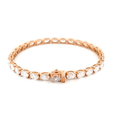 14K Gold 3.5MM Lab Grown Oval Tennis Bracelet