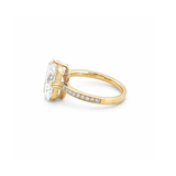 14K Gold Lab Grown Radiant Double Wire Engagement Ring