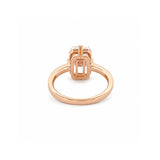 14K Gold Lab Grown Radiant Double Wire Engagement Ring