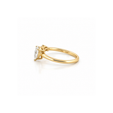 14K Gold Baguette and Pear Open Diamond Band