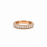 14K Gold 3D Diamond 3/4 Eternity 3.5MM Band