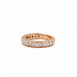 14K Gold 3D Diamond 3/4 Eternity 3.5MM Band