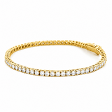 14K Gold 3.00 Carat Lab Grown Tennis Bracelet