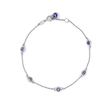 14K Yellow Gold Evil Eye Bracelet