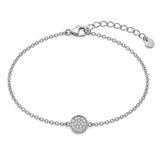 14K Gold Diamond Pavé Round Bracelet