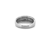 14K Gold Offset 3D Pavé Band