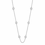 14K Gold Natural Diamond by the Yard 3.5MM Necklace