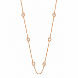 14K Gold Natural Diamond by the Yard 3.5MM Necklace
