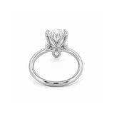 14K Gold Lab Grown Pear Cut Diamond Floral Solitaire Engagement Ring