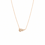 14K Gold Diamond Angel Wing Pendant Necklace