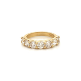 14K Gold Seven Round Diamond U Prong Band