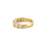 14K Gold Seven Round Diamond U Prong Band