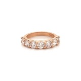 14K Gold Seven Round Diamond U Prong Band