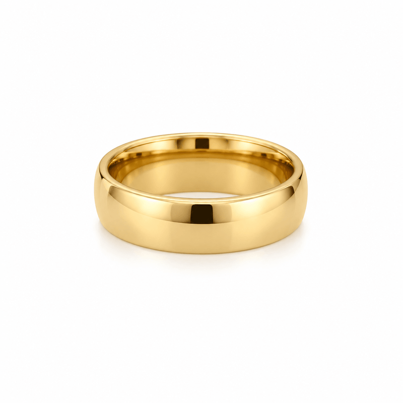 14K Gold 5MM Rounded Band