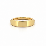 14K Gold Wide Personalized ID Ring