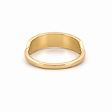 14K Gold Wide Personalized ID Ring