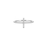 14K Gold Diamond Cross Ring
