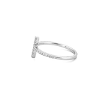 14K Gold Diamond Cross Ring