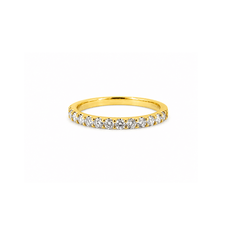 14K Gold 2MM Diamond Prong Band