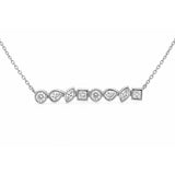 14K Gold Multi Shape Diamond Pendant