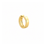 14K Gold Diamond Edge Ribbed Huggie Earrings